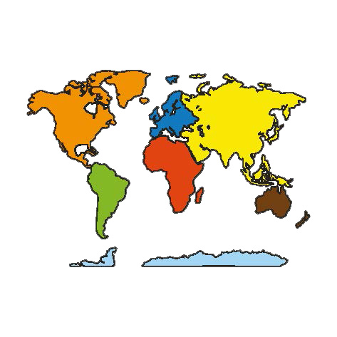 colourful cartoon map